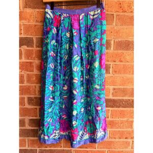 Umi Collections by Anne Crimmins Vintage Silk Maxi Skirt Size 8